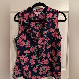 Lily Pullitzer floral silk top